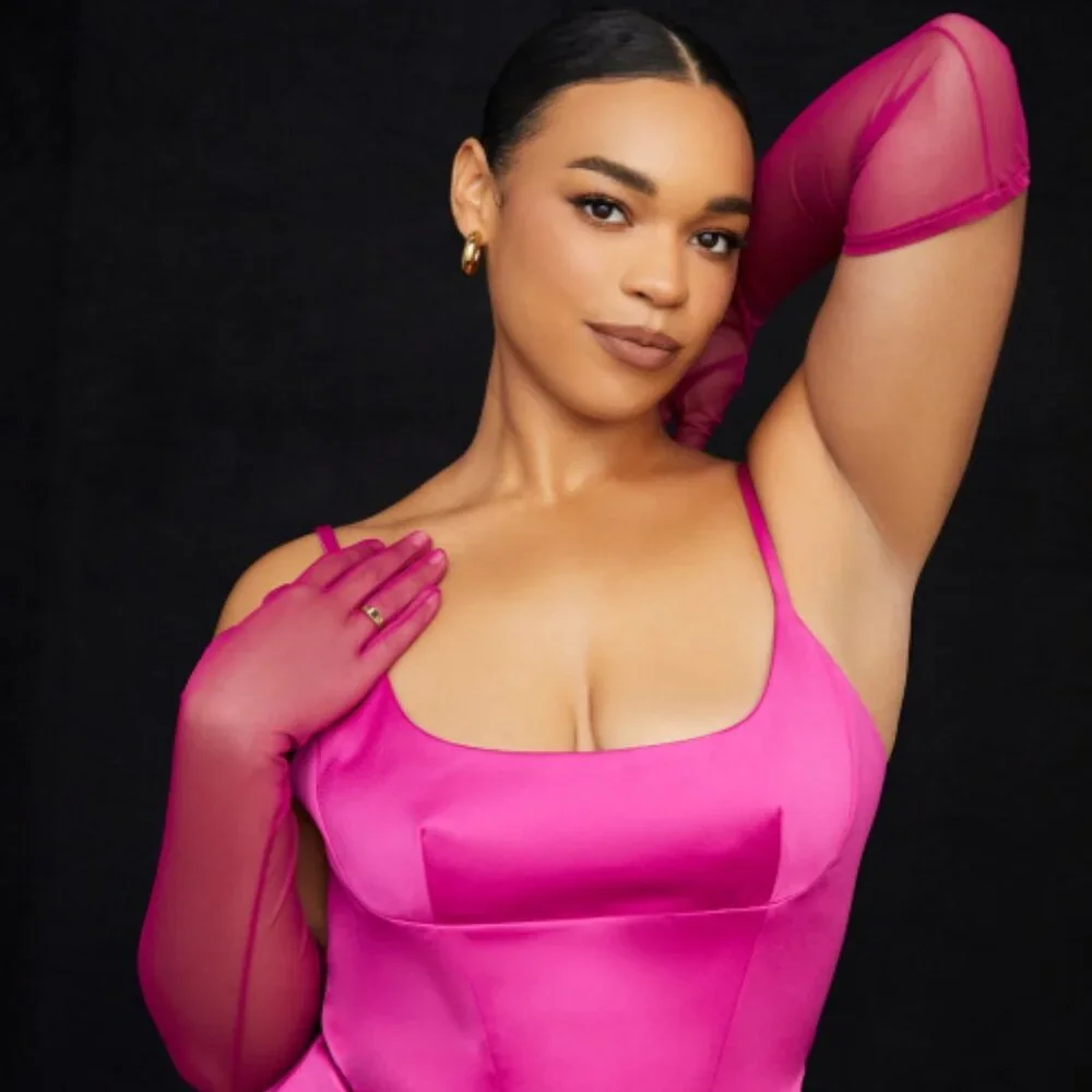 House of CB Esther pink mesh opera-length gloves